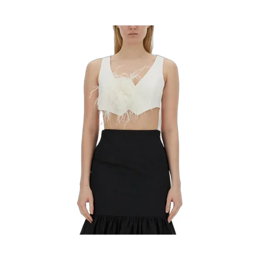 Moschino Floral-Brooch Asymmetric Waistcoat