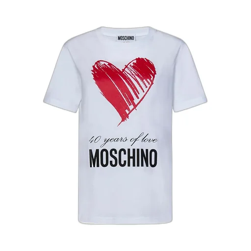 Moschino Heart-Motif Printed Crewneck T-Shirt
