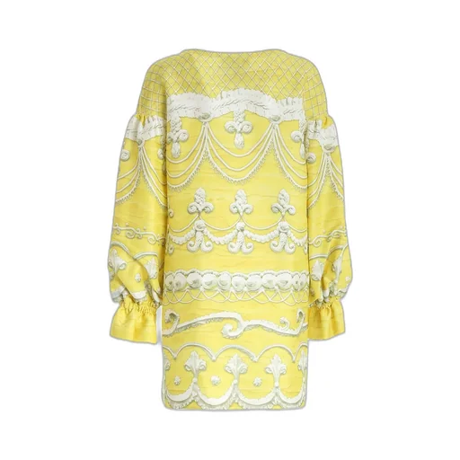 Moschino Icing Print Puff-Sleeved Dress
