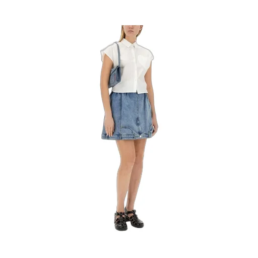 Moschino Jeans Heart Patch Short-Sleeved Shirt