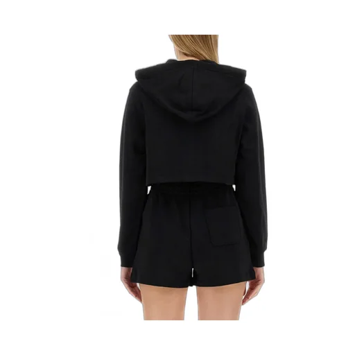 Moschino Teddy Bear Logo Cropped Hoodie