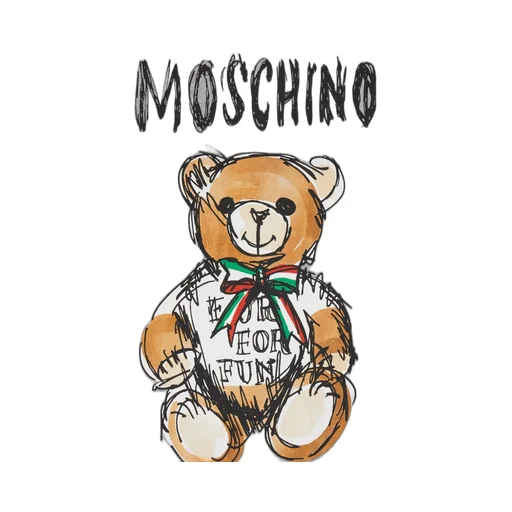 Moschino Teddy Bear Printed Crewneck Midi T-Shirt Dress