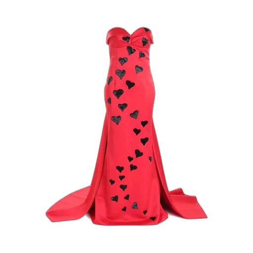 Moschino Embellished Heart Sleeveless Maxi Dress