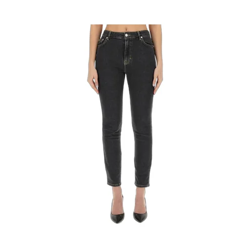 Moschino Jeans Logo Patch Skinny Fit Jeans
