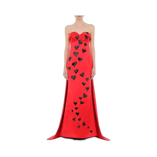 Moschino Embellished Heart Sleeveless Maxi Dress