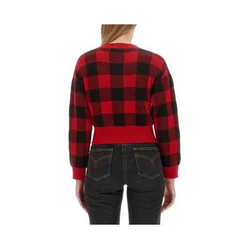 Moschino Jeans Checked Knitted Jumper