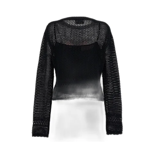 Moschino Jeans Crewneck Crochet-Knit Jumper