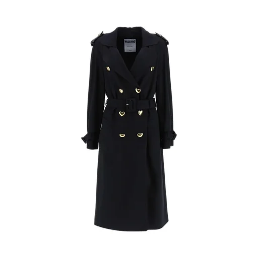 Moschino Heart Shaped Buttons Double Breasted Coat