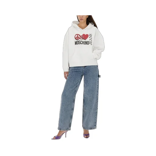 Moschino Jeans Logo Patch Wide-Leg Jeans