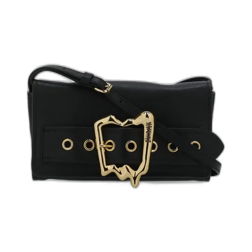 Moschino Logo-Engraved Buckle Detailed Crossbody Bag