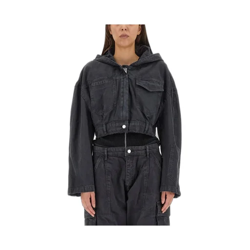 Moschino Jeans Cropped Hooded Jacket