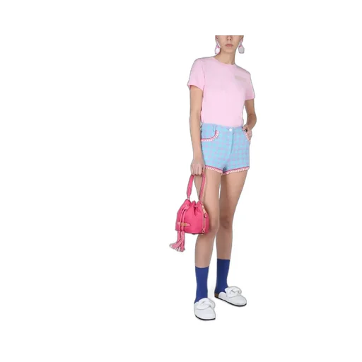 Moschino Houndstooth Tassel Trim Shorts