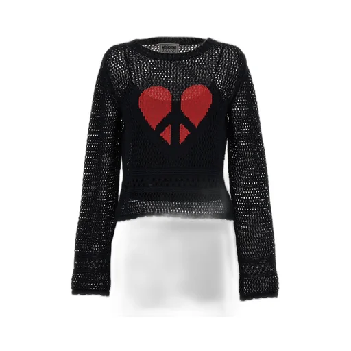 Moschino Jeans Crewneck Crochet-Knit Jumper