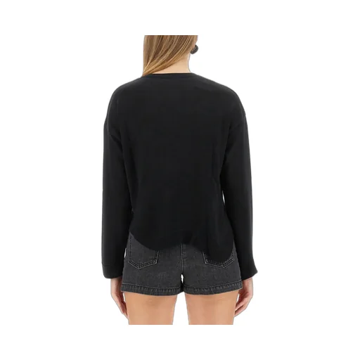 Moschino Asymmetric Hem Crewneck Knitted Jumper