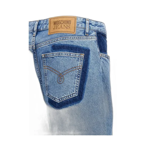 Moschino Jeans Logo Patch Wide-Leg Jeans