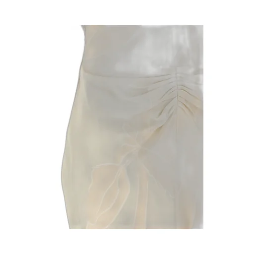 Victoria Beckham Ruched Twill Floral Midi Dress