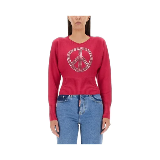 Moschino Jeans Embellished Cropped Sweatshirt