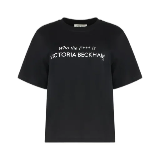 Victoria Beckham Slogan Crew Neck T-Shirt