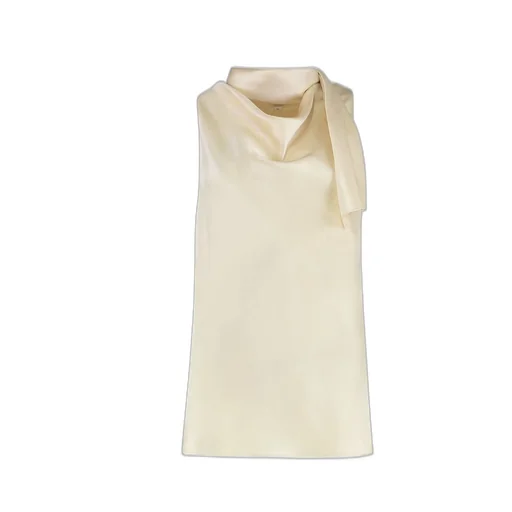 Vince Draped Scarf-Neck Top