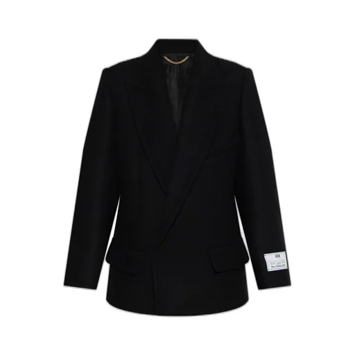 Victoria Beckham Logo Patch Double Breasted Jacket