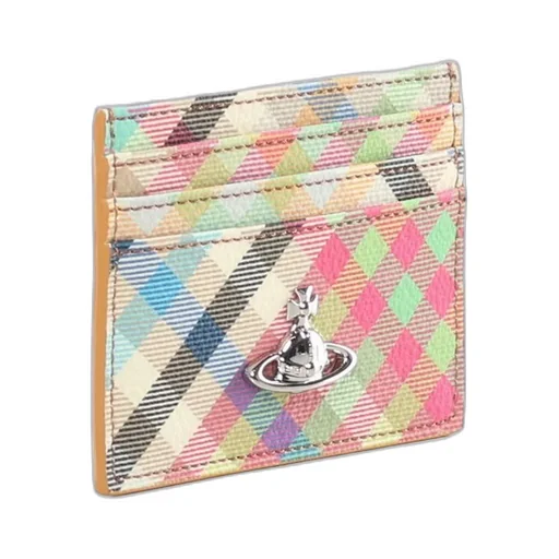 Vivienne Westwood Logo Plaque Checked Wallet