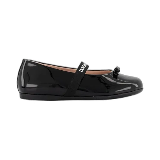 Dolce & Gabbana Kids Bow Embellished Ballet Flats