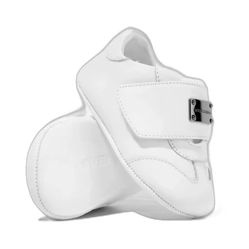 Dolce & Gabbana Kids Logo Plaque Round Toe Sneakers