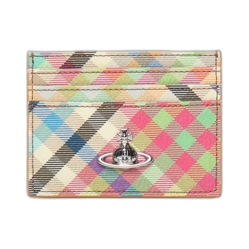 Vivienne Westwood Logo Plaque Checked Wallet