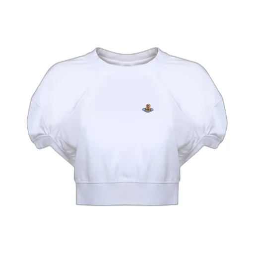 Vivienne Westwood Logo Embroidered Cropped Top