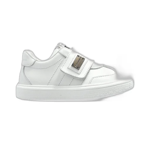 Dolce & Gabbana Kids Logo Plaque Touch-Strap Sneakers