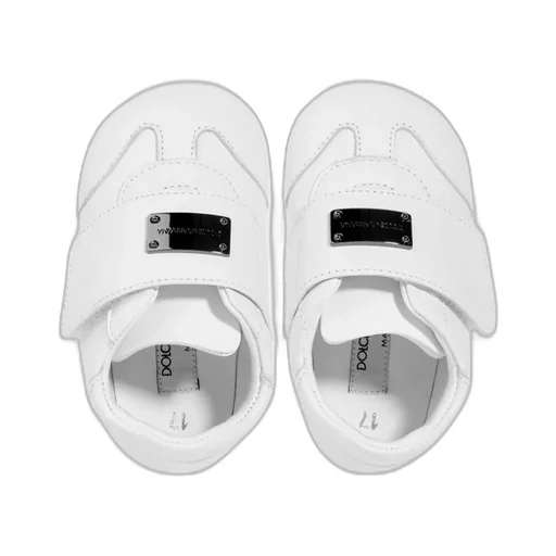 Dolce & Gabbana Kids Logo Plaque Round Toe Sneakers