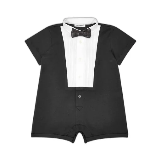 Dolce & Gabbana Kids Bow-Detailed Tuxedo Onesie