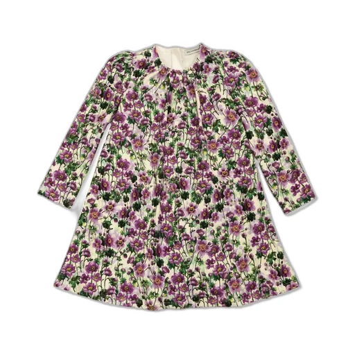 Dolce & Gabbana Kids Violets-Print Interlock Dress