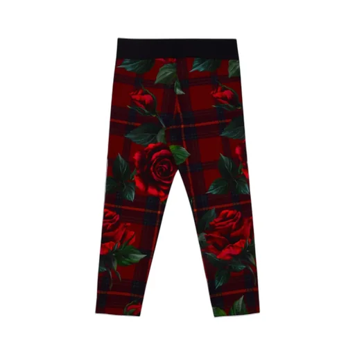 Dolce & Gabbana Kids Rose Printed Interlock Leggings