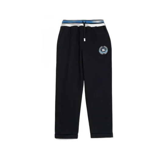 Dolce & Gabbana Kids Logo-Embroidered Elasticated Waistband Trousers