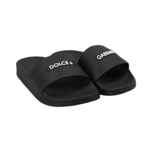 Dolce & Gabbana Kids Logo Embossed Slides