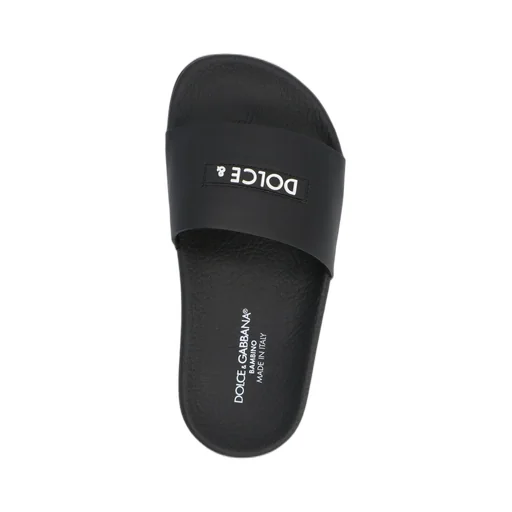 Dolce & Gabbana Kids Logo Embossed Slides