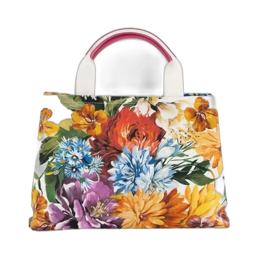 Dolce & Gabbana Kids Floral-Printed Logo Plaque Tote Bag