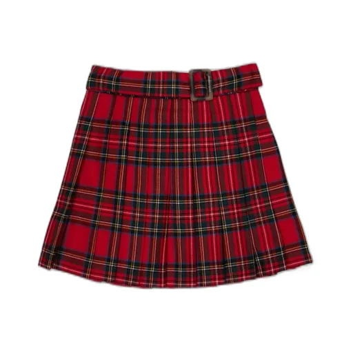 Dolce & Gabbana Kids Pleated Tartan Skirt