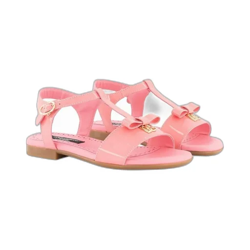 Dolce & Gabbana Kids Logo Plaque Open Toe Sandals