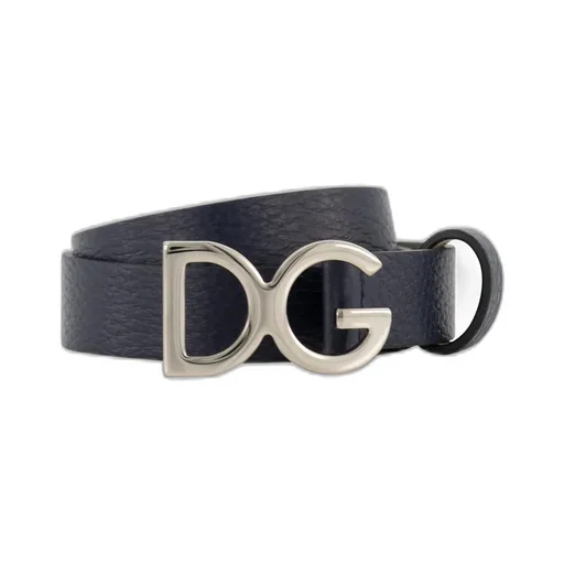 Dolce & Gabbana Kids Logo-Plaque Buckled Belt
