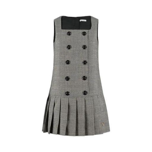 Dolce & Gabbana Kids Sleeveless Checked Pleated Dress