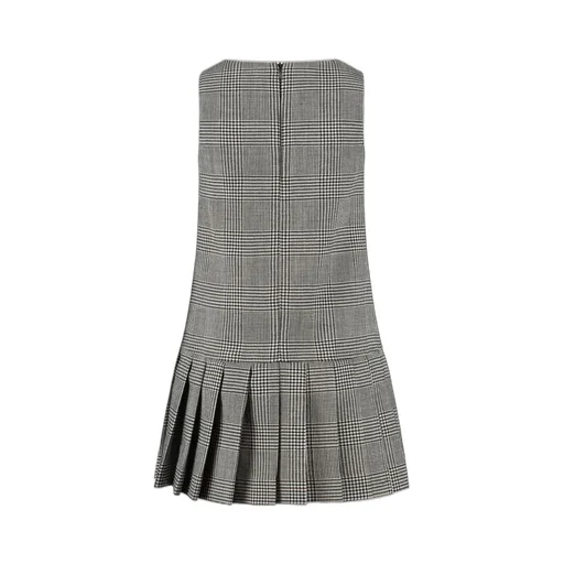 Dolce & Gabbana Kids Sleeveless Checked Pleated Dress