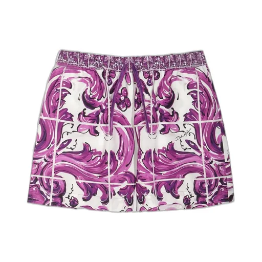 Dolce & Gabbana Kids Majolica Printed Poplin Shorts