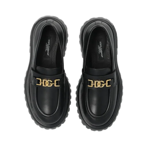 Dolce & Gabbana Kids Logo Plaque Loafers