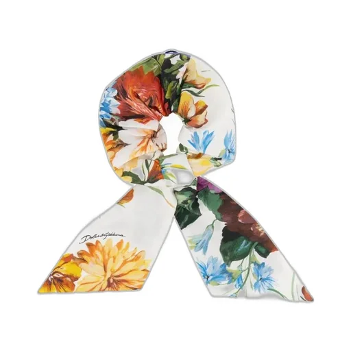 Dolce & Gabbana Kids Flower-Print Poplin Scrunchie