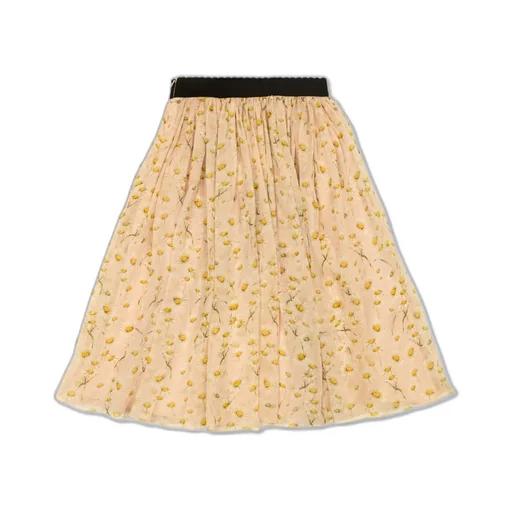 Dolce & Gabbana Kids Daisy-Printed A-Line Skirt