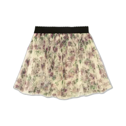 Dolce & Gabbana Kids Floral Printed Tulle Skirt