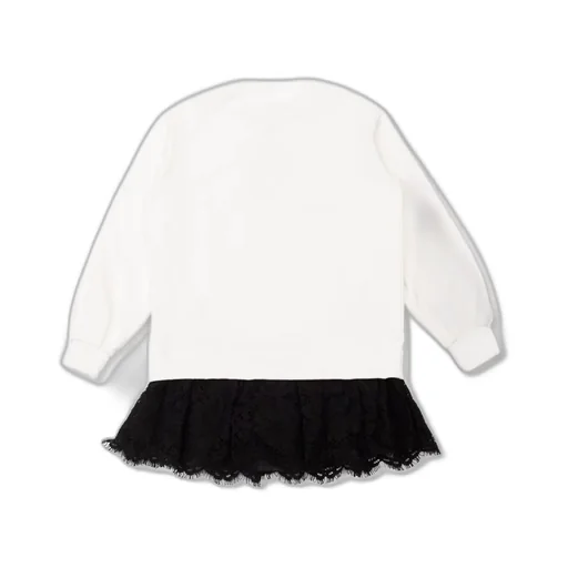 Dolce & Gabbana Kids Dg Logo Patch Sweatshirt-Style Jersey Dress
