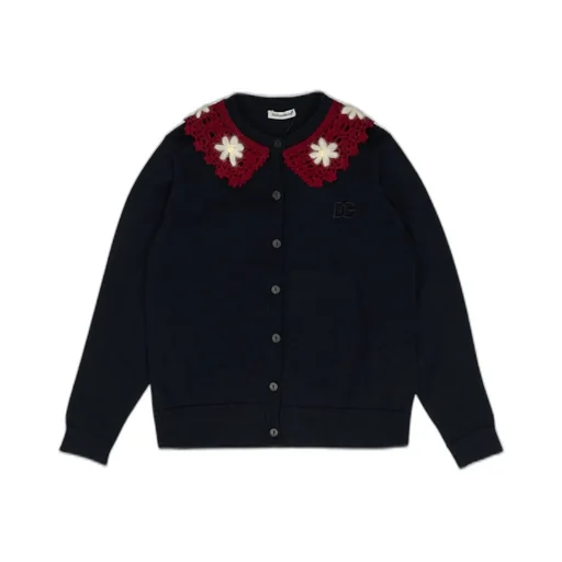Dolce & Gabbana Kids Embroidered Crochet Cardigan